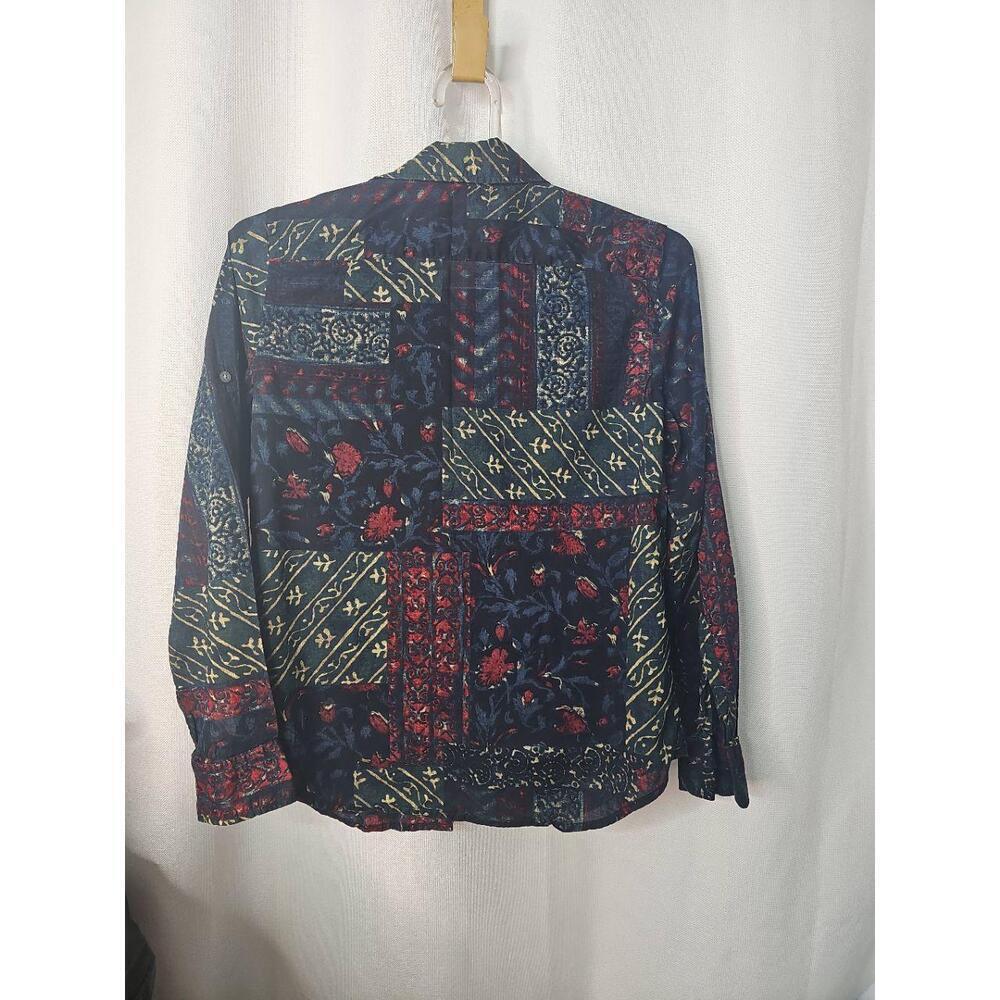 Ralph Lauren Button Down Shirt Patchwork Printed … - image 7